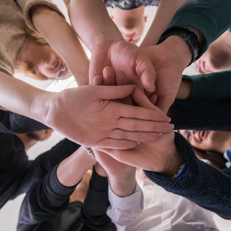 Team Work Hands High Five