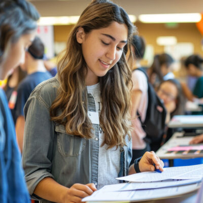 Students Volunteers For VE Fair
