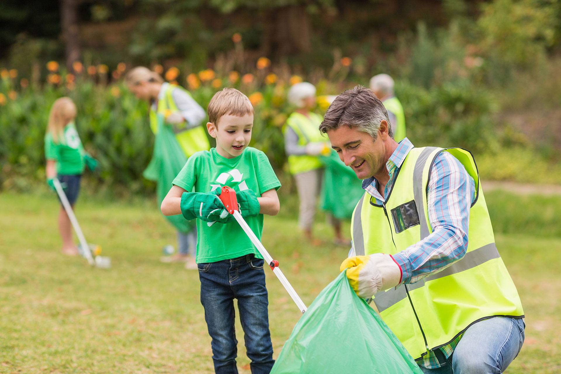 Group of Volunteers Smiling